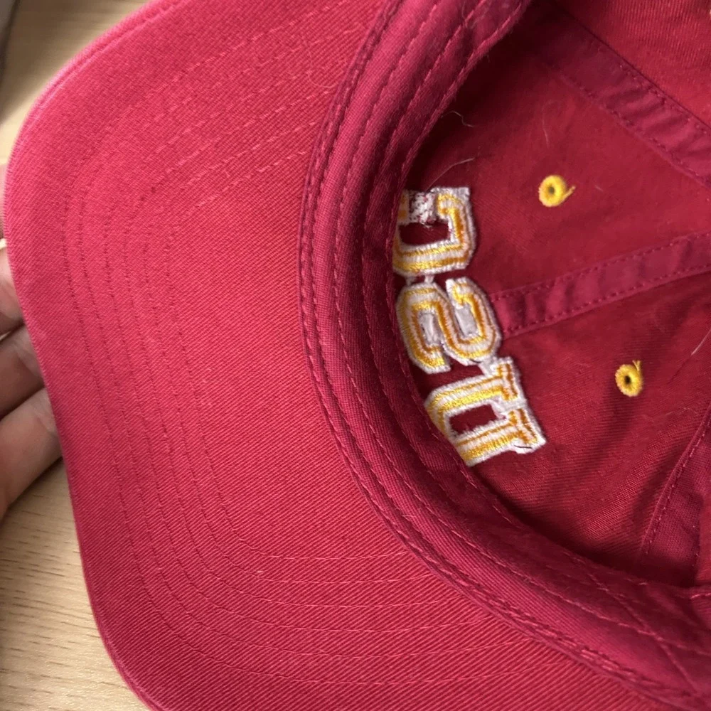 USC Trojans Hat Cap Strap Back Red Yellow NCAA Football FedEx Orange Bowl Mens